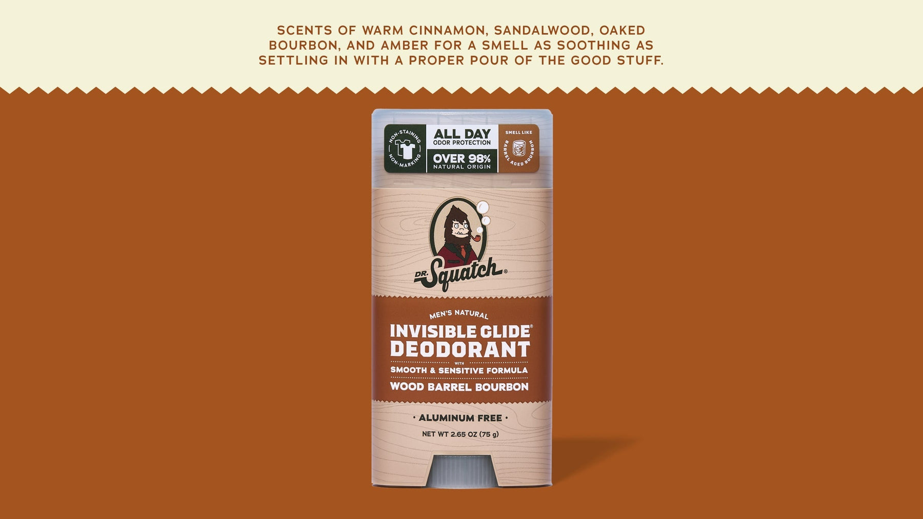 Wood Barrel Bourbon Invisible Glide Deodorant - Rich Clean
